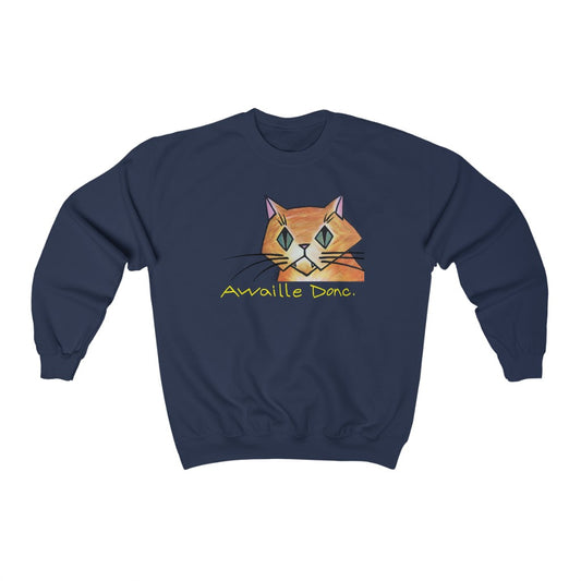 Awaille, meow - Unisex Heavy Blend™ Crewneck Sweatshirt